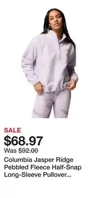 Cabela's Columbia Jasper Ridge Pebbled Fleece Half-Snap Long-Sleeve Pullover for Ladies offer