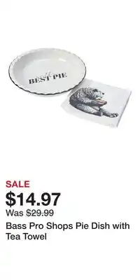Cabela's Bass Pro Shops Pie Dish with Tea Towel offer