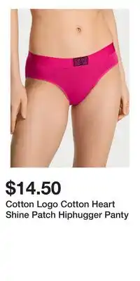 Victoria's Secret Cotton Logo Cotton Heart Shine Patch Hiphugger Panty offer