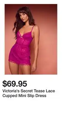 Victoria's Secret Victoria's Secret Tease Lace Cupped Mini Slip Dress offer