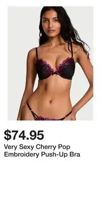 Victoria's Secret Very Sexy Cherry Pop Embroidery Push-Up Bra offer