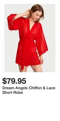 Victoria's Secret Dream Angels Chiffon & Lace Short Robe offer