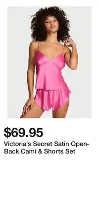 Victoria's Secret Victoria's Secret Satin Open-Back Cami & Shorts Set offer