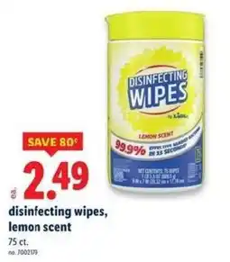 Lidl Disinfecting wipes, lemon scent offer