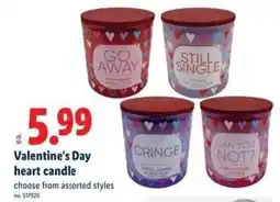 Lidl Valentine's Day heart candle offer