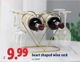 Lidl Heart shaped wine rack offer