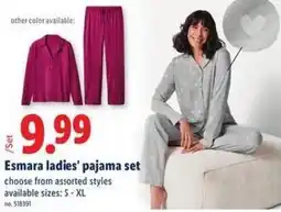 Lidl Esmara ladies' pajama set offer