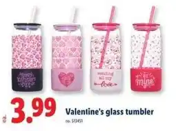 Lidl Valentine's glass tumbler offer