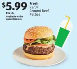 Aldi Fresh 93/07 Ground Beef Patties offer