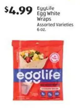 Aldi EggLife Egg White Wraps Assorted Varieties offer