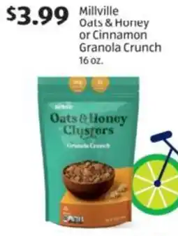 Aldi Millville Oats & Honey or Cinnamon Granola Crunch offer