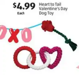 Aldi Heart to Tail Valentine's Day Dog Toy offer