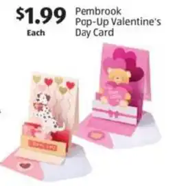 Aldi Pembrook Pop-Up Valentine's Day Card offer