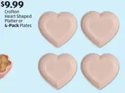 Aldi Crofton Heart Shaped Platter or 4-Pack Plates offer