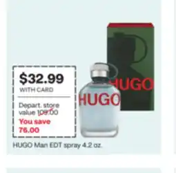 CVS HUGO Man EDT spray offer