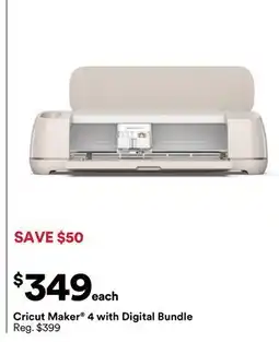 Michaels cricut maker 4 with Digital Bundle offer