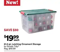 Michaels 61.5 qt. Latching Ornament Storage by Simply Tidy offer