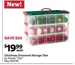 Michaels Christmas Ornament Storage Tote by Simply Tidy offer