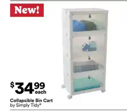 Michaels Collapsible Bin cart by Simply Tidy offer