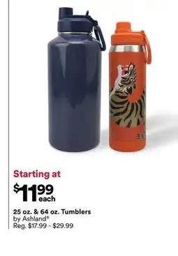 Michaels 25 oz. & 64 oz. Tumblers by Ashland offer
