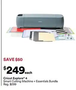 Michaels Cricut explore 4 Smart Cutting Machine + Essentials Bundle offer