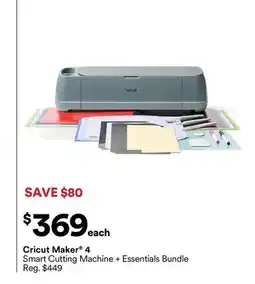 Michaels Cricut maker 4 Smart Cutting Machine + Essentials Bundle offer