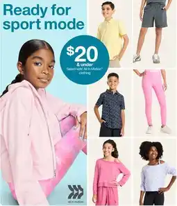 Target Select kids' All In Motion clothing offer