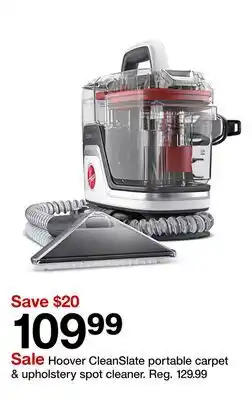 Target Hoover CleanSlate portable carpet & upholstery spot cleaner offer