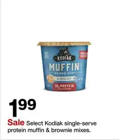 Target Select Kodiak single-serve protein muffin & brownie mixes offer