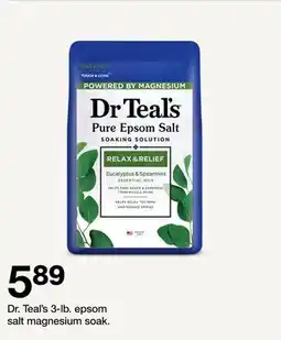 Target Dr. Teal's 3-lb. epsom salt magnesium soak offer