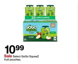Target Select GoGo SqueeZ fruit pouches offer
