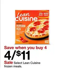 Target Select Lean Cuisine frozen meals offer