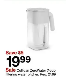 Target Culligan ZeroWater 7-cup filtering water pitcher offer