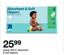 Target up&up 132-ct. absorbent & soft diapers offer