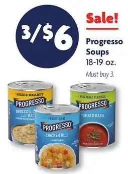 Family Dollar Progresso Soups offer
