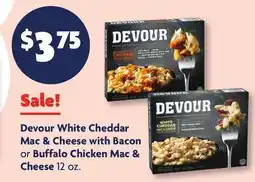 Family Dollar Devour White Cheddar Mac & Cheese with Bacon or Buffalo Chicken Mac & Cheese offer