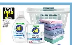 Dollar General all Liquid Laundry Detergent Free Clear offer