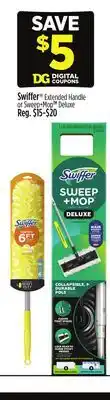 Dollar General Swiffer Extended Handle or Sweep + Mop Deluxe offer