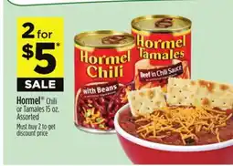 Dollar General Hormel Chili or Tamales offer