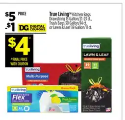 Dollar General True Living Kitchen Bags Drawstring offer