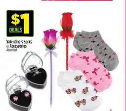 Dollar General Valentine's Socks or Accessories offer