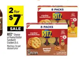 Dollar General RITZ Cheese or Peanut Butter Sandwich Crackers offer