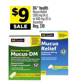 Dollar General DG health Mucus Relief offer