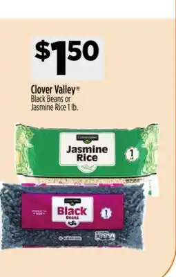Dollar General Clover Valley Black Beans or Jasmine Rice offer