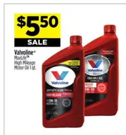 Dollar General Valvoline MaxLife High Mileage Motor Oil offer