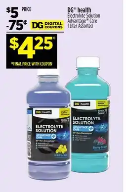 Dollar General DG health Electrolyte Solution Advantage Care offer