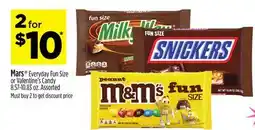Dollar General Mars Everyday Fun Size or Valentine's Candy offer