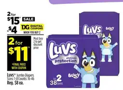 Dollar General Luvs Jumbo Diapers offer