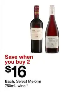 Target Meiomi 750mL wine offer