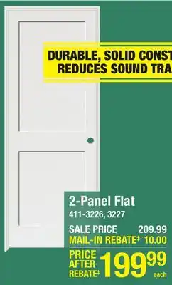 Menards 2-Panel Flat offer